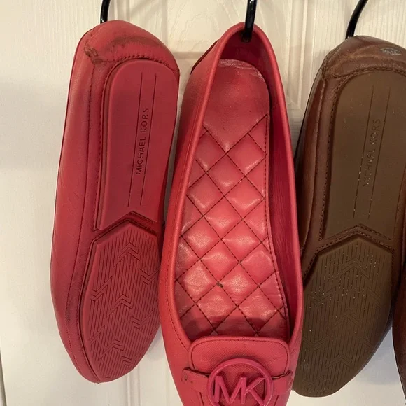 Michael Kors Quilted Flats in Pink, Brown, and Black- All 3 pairs Size 8- Bundle - Picture 4 of 7